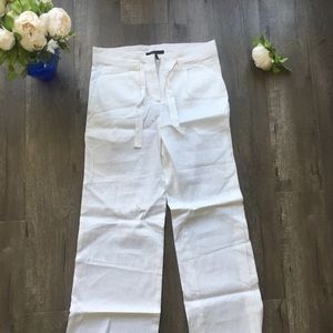NWOT BCBG White Linen Pants